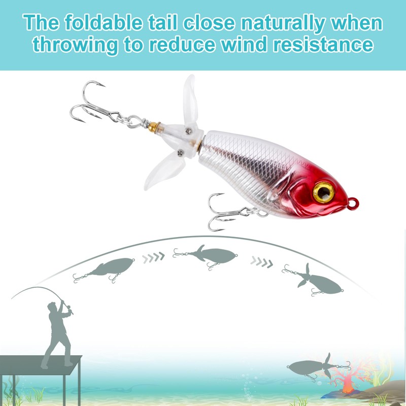 RYACO Top Water Fishing Lures - Floating Swimbait for Bass,