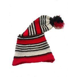 Igbo, Nigerian, Traditional War Dance Wool Hat Cap. Men's Knitted, Stripped Hat. (Short)