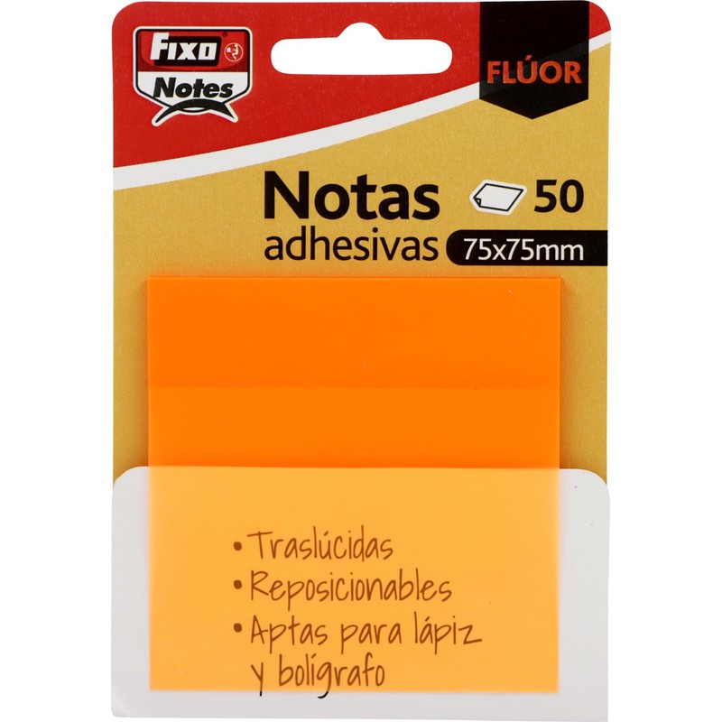 Fixo Notes | Transparent Sticky Notes | 50 Notes 75