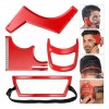 Veraly 4pzs Plantilla Para Barba Bigote Peine Herramienta Moldear Color