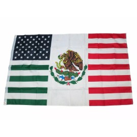 ebeyexpress USA Mexico Friendship American Mexican Combination 3x5 Banner Flag Banner