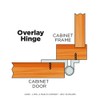 Liberty H01010L-SN-U Overlay Hinge without Spring, 2-Pack