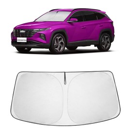 for Hyundai Tucson Windshield Sun Shade - Foldable Windshield Cover Sun Shade Tucson 2022 2023 2024 2025 Accessories Protect Car from Sun Rays Overlapping UV Reflective Window Sunshade