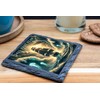 Sail Past Fear Ship in Stormy Sea Slate Coaster with