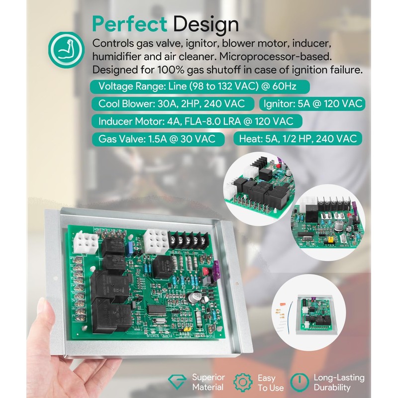 ICM2805A Furnace Control Board Replacement for Nordyne 903106 and 624631