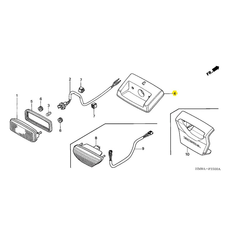 Generic OEM Tool Box Lid Taillight Holder Compatible With Honda