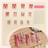 French Tip Press on Nails Cherry Fake Nails Long Square