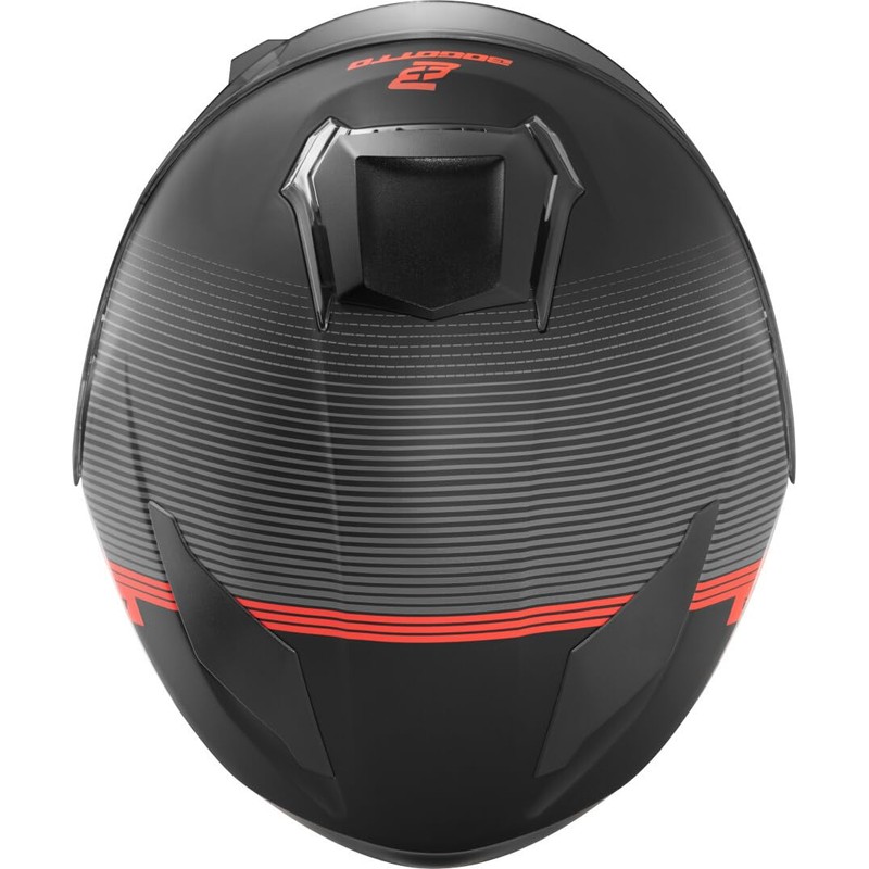 Bogotto H271 Wayke Flip-Up Helmet, Matte Black/Orange, 2XL
