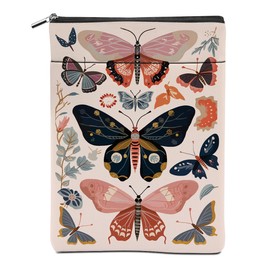 Retro Boho Butterfly Book Sleeve Book Accessories Book Cover Book Protector Christmas Birthday Boss Day Book Lovers Gifts Bookish Book Club Gifts for Readers Women Librarian Coworker Mom Friend