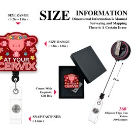 at Your Cervix Funny Labor & Delivery Nursing Retractable Badge Reel with Alligator Clip, for Doctor Nurse Gifts, for Labor & Delivery NICU Nurse OBGYN Midwife RN LPN CNA Nursing Doctor