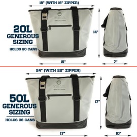 Enthusiast Gear 20L Insulated Tote Bag - Waterproof, Collapsible, Portable, Durable