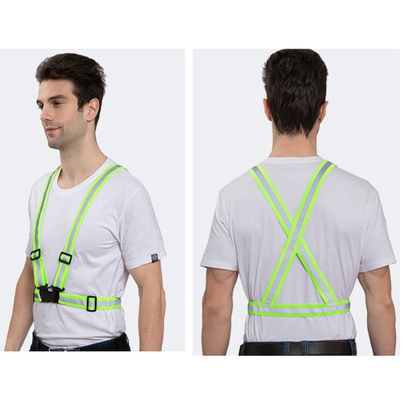 3 Pack Safety Reflective Vest Running Gear, Adjustable Lightweight 360°High