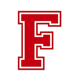 Applicable Pun Varsity Letter F - Vinyl Decal for Outdoor Use on Cars, ATV, Boats, Windows and More - Red 5 Inches Tall