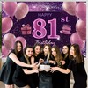 81st Birthday Decorations IMISI Happy Birthday Banner Pink Birthday Backdrop