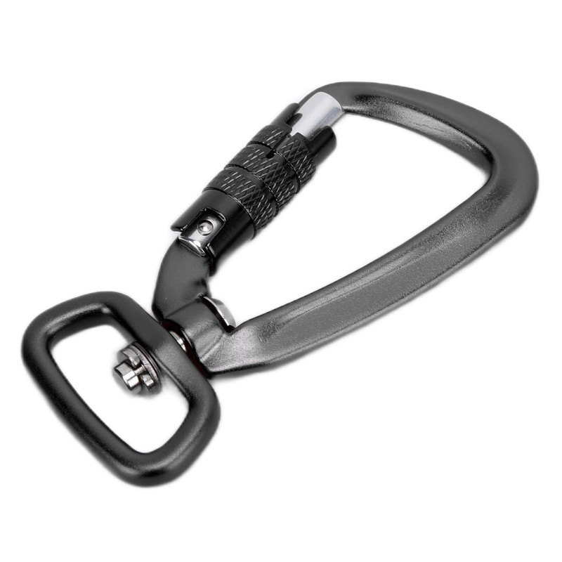 Carabiner Clip Auto Locking Square Bottom 360 Rotational Hook Accessory
