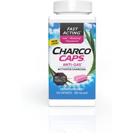 CharcoCaps Anti-Gas Formula Capsules 100 ea (Pack of 5)