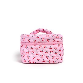 Living Royal Travel Cosmetic Organizer Bag – 4 Pack Makeup Case, Compact Zipper Pouch for Skincare, Brushes, Accessories, Cherry Design (9”x6”x6.5”)