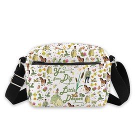 TGBJE Tiana Princess Inspired Crossbody Bag Frog Princess Gift You Gotta Dig A Little Deeper Messenger Bag Cartoon Movie Gift (Deeper Big CB)
