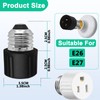 Light Socket to Plug Adapter, Convert Light Bulb Socket to