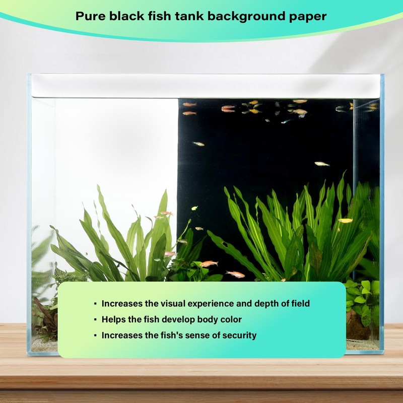 Aquarium Background Static Cling Black Fish Tank Background Wallpaper Fish