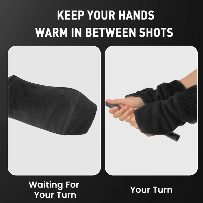 FINGER TEN Winter Golf Gloves Men Mitts Mitten Warm Fleece