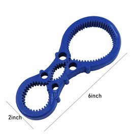 2 Pieces Multifunctional Kitchen Bottle Opener Can Opener Adjustable Jar Lid Openers Jar Openers Plastic Water Bottle Opener for Weak Hands, Random Color