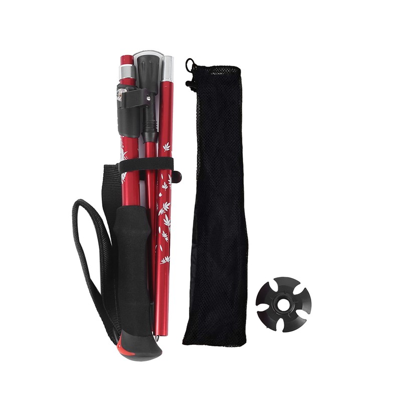 Aluminium Alloy Trekking Poles 5 Sections Collapsible Hiking Walking Climbing