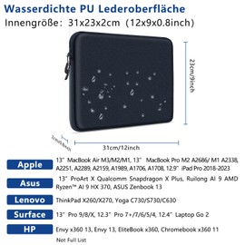 Alfheim 13 Inch Laptop Sleeve Waterproof Shockproof Lightweight Laptop Cover for Men Women Compatible with MacBook Pro 13.3/13.6
