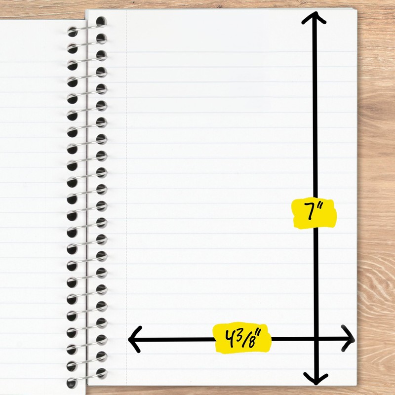 Five Star Spiral Notebook, 1 Subject, College Ruled Paper, 4-3/8"