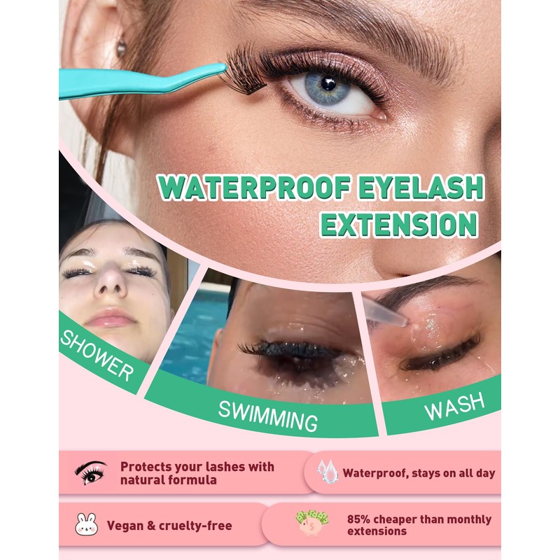 Wispy Eyelash Clusters, Natural DIY Cluster Eyelash Extensions, 7 Pairs,