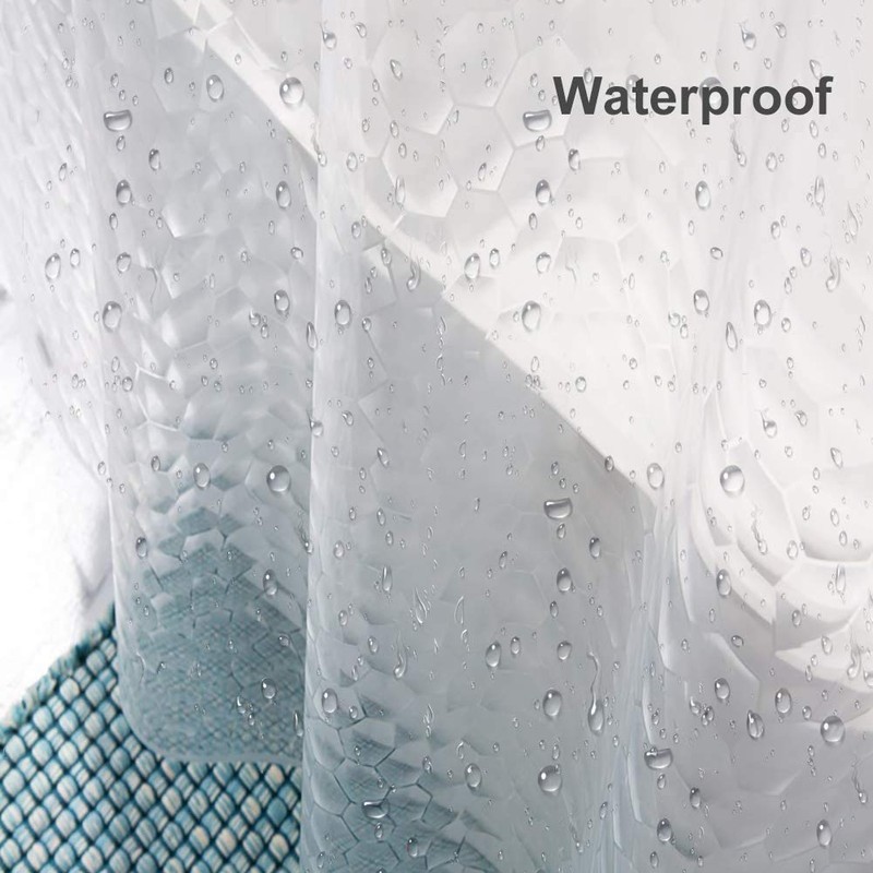 Ryhpez Shower Curtain Liner - Clear Shower Curtain Set with