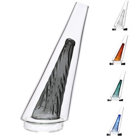 Colored Crystal Vase for Flowers, Home Glass Decorations, Mini Glass Vase Desk Ornament (Black Thread)