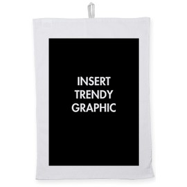 Hippowarehouse insert trendy graphic Tea Towel Eco Printed Dish Cloth Kitchen accessory 50cmx70cm 100% Cotton