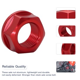 M16 Motorcycle Front Wheel Axle Lock Nut Bolt Accessories for Honda CR125R CRF250X 2002-2021 Yamaha YZ125 YZ450F WR250R 2005-2021(Red)
