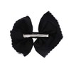 Black Scalloped Edge Bow Hair Clip Small - Set of