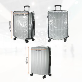 PATIKIL 22" Suitcase Cover Protectors, 1 Pcs Clear PVC Luggage Cover Set Waterproof Dustproof Anti-Scratch Suitcase Approved for Travel, Transparent