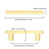 Asidrama 10 Pack 3 Inch(76mm) Brushed Gold Kitchen Cabinet Handles,