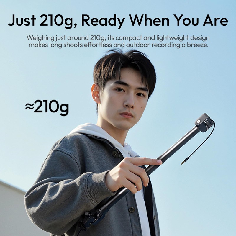 ULANZI ZJ08 Extendable Cold Shoe Mic Arm Pole with Built-in