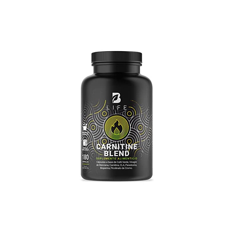 Carnitina 180 Cápsulas Café Verde Vinagre Manzana Cla Picolinato Cromo