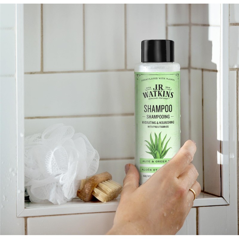 J.R. Watkins Daily Hydration Shampoo, Aloe & Green Tea -