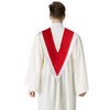 IvyRobes Unisex Reversible V Shape Choir Stole with Border Red/White