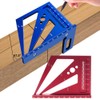 Upgrade Woodworking Measuring Ruler Metric/Inch 3D Multi-Angle Aluminum Alloy 22.5/30/45/60/67.5/90