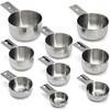 Hudson Essentials Stainless Steel Measuring Cups Set - (9 Piece