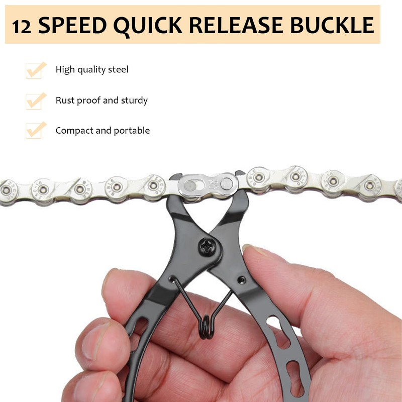 Joynine 12 Speed Bicycle Chain Connectors - 2 Pairs Stainless