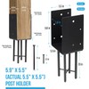 Heavy Duty U-Shape Metal Post Base Holder, 6''x6'' (Internal 5.5"x5.5"),