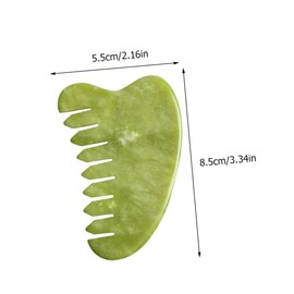 Outanaya Multi-functional Jade Comb Massage Tool Scalp Brush Gua Sha Body Legs Arms Back Scraping Random Color