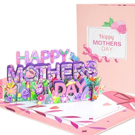 Mother's Birthday Pop Up Card, 3D Pop Up Greeting Cards,Mother's Day Card with Envelopes and Blank Note, Birthday Card for Women
