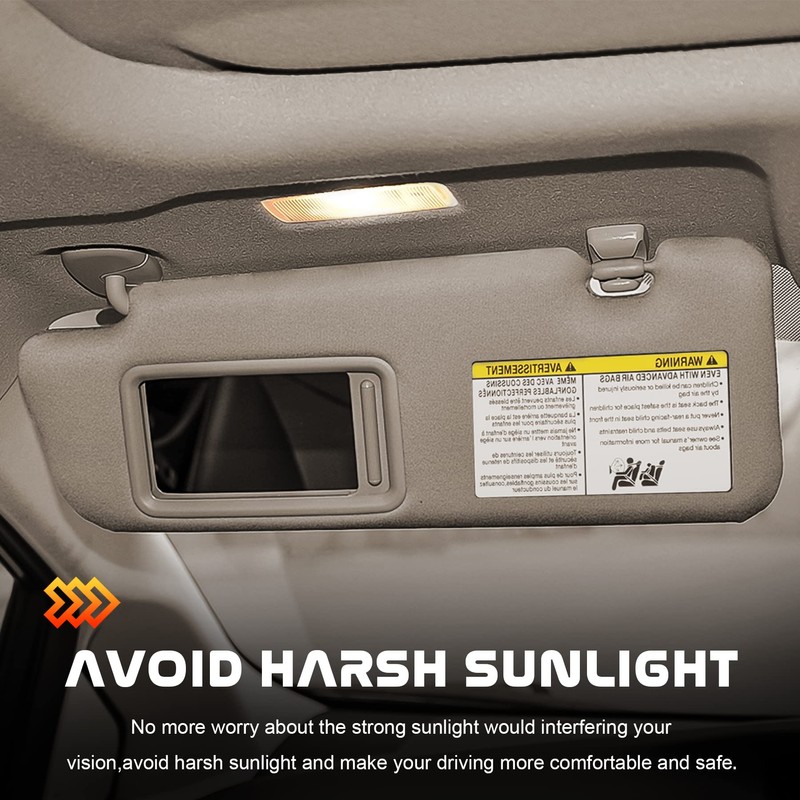 Beige Driver Left Side Sun Visor Replacement Compatible with 2008