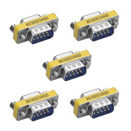 SIENOC 5x 9 Pin RS-232 Serial DB9 Male to Female Cable Gender Changer Coupler Adapter