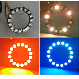 WS2812 RGB LED Ring 12 x 5050 WS2812B 12 Bits with Integrated Drivers for Arduino Raspberry Pi Mirco:bit ESP32 (Pack of 2)
